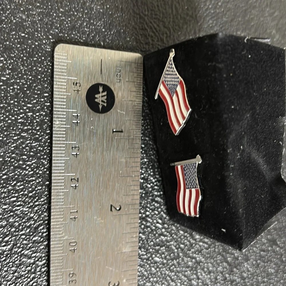 Flag USA Fourth of July Proud American Cufflinks New Old Stock